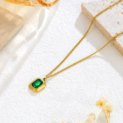 Green Emerald Necklace