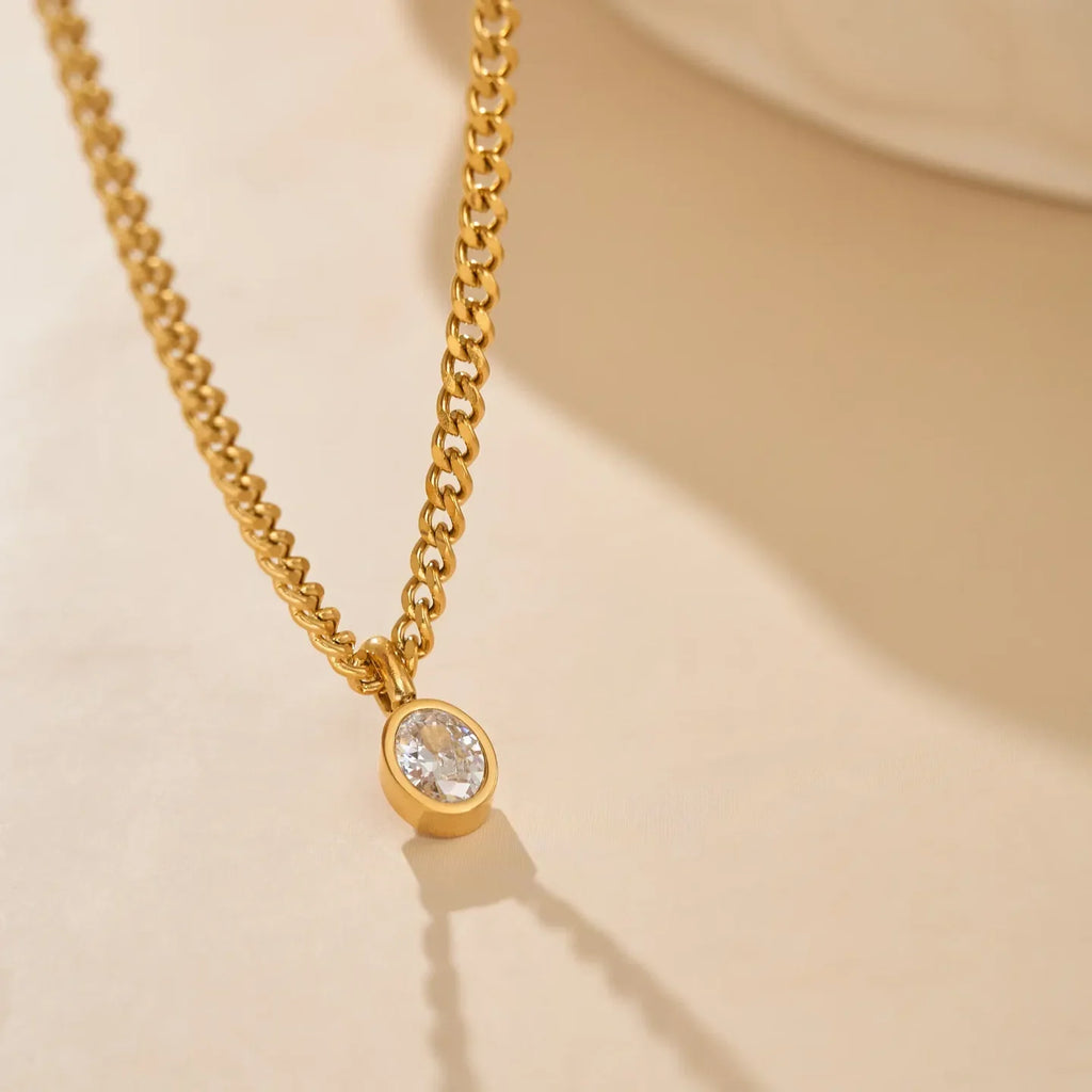 Modern Oval Chain Necklace