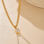Modern Oval Chain Necklace
