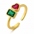 Shiny Loving Emerald Ring - Diatoms
