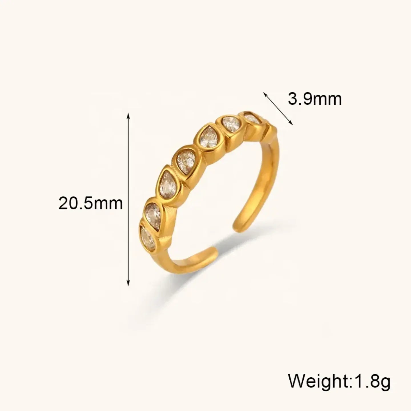 Luxury Dripping Adjustable Ring
