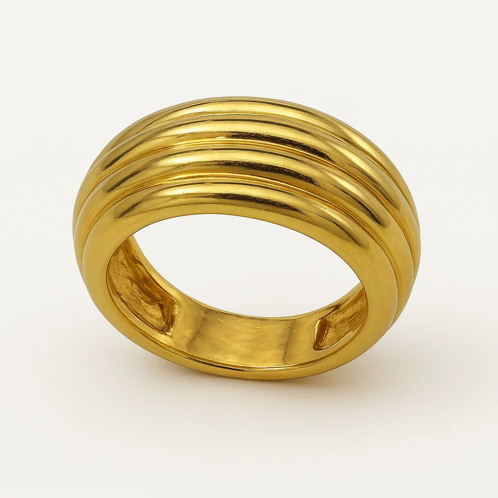 Luxe Chunky Gold Ring - Diatoms