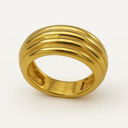 Luxe Chunky Gold Ring - Diatoms
