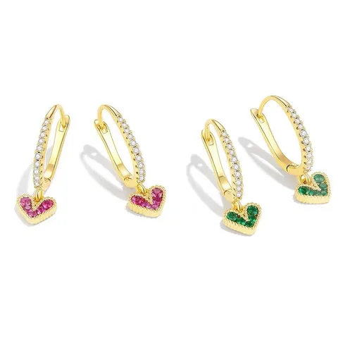 Pink Heart Hoops