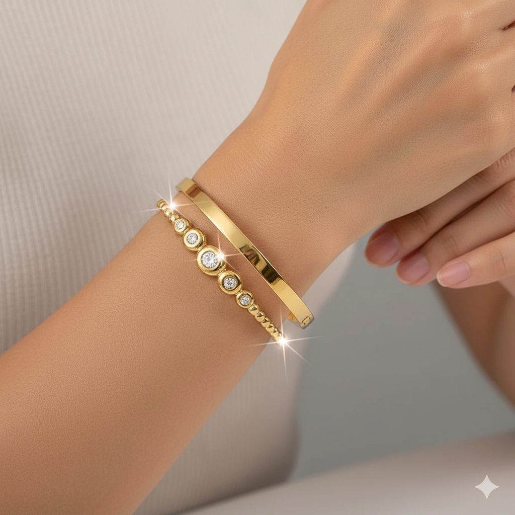 Modern Style Geometric Bangle