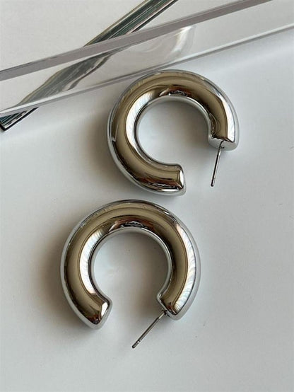 Exquisite Silver Circles Earrings