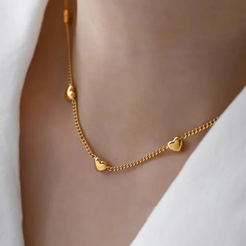 Luxy In Love Heart Chain Necklace - Diatoms