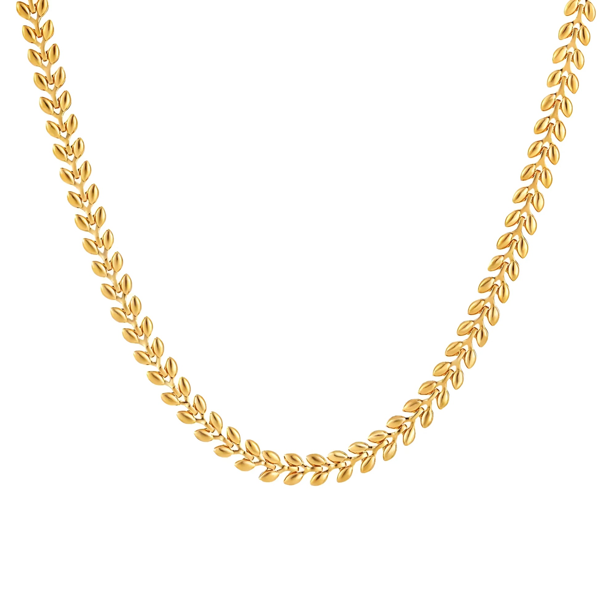 Leaf Shape Round Necklace - Diatoms