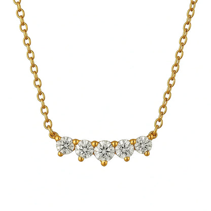 Luxe Five Diamond Necklace - Diatoms