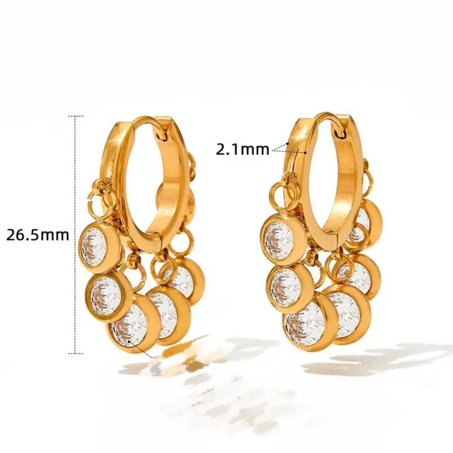 Artistic White Charm Drop Earrings