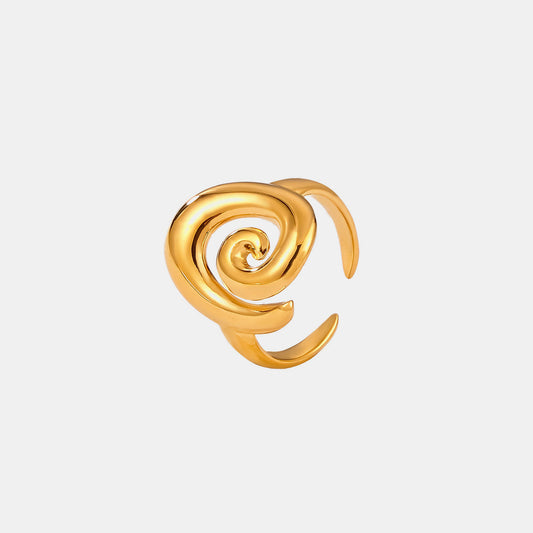 Moon Snail Golden Statement Ring