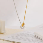 Luxy Interlocking Circle Necklace - Diatoms