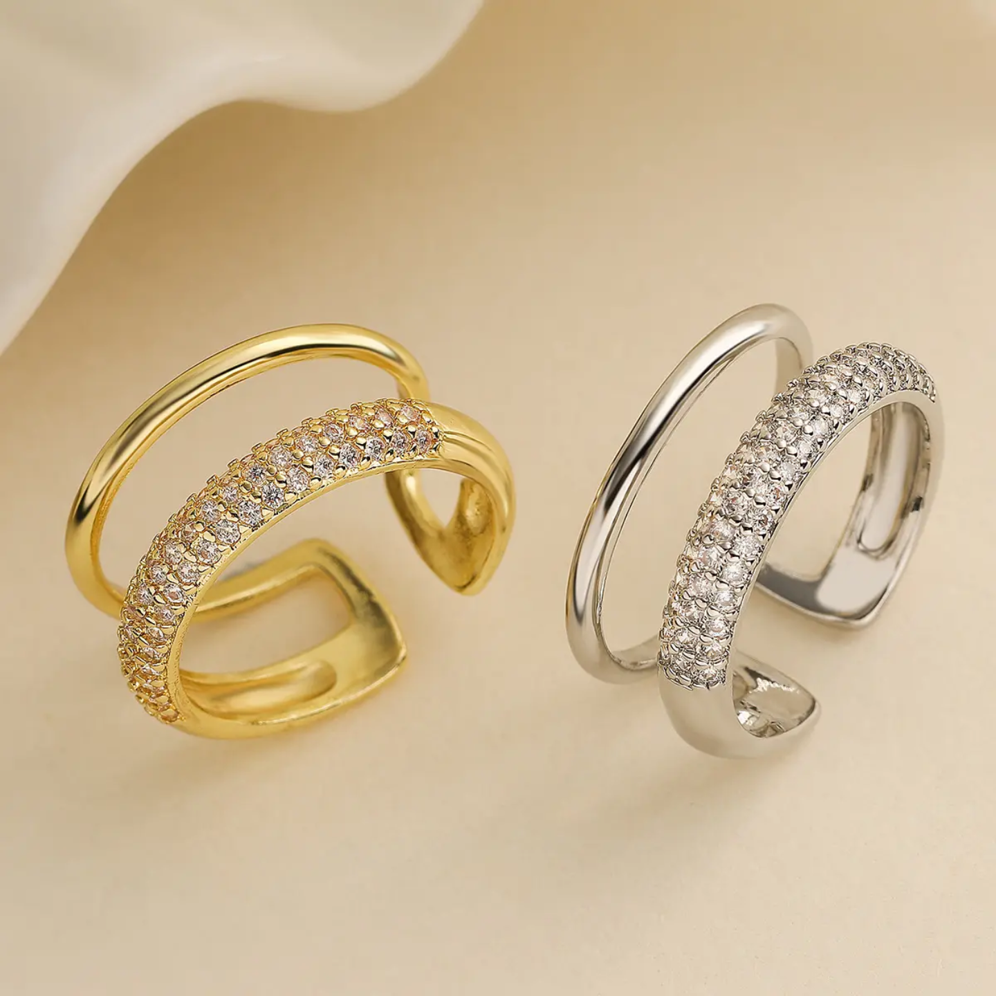 Global Glam Open Rings