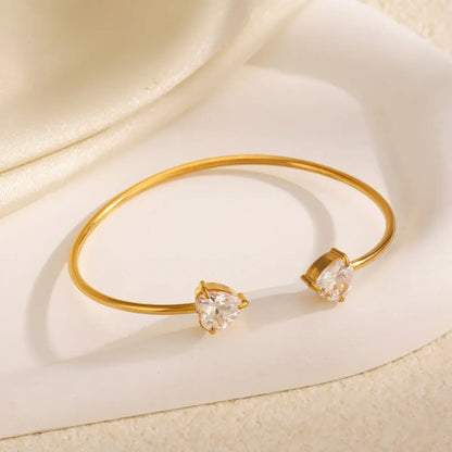 Heart Shape Zircon Bangle