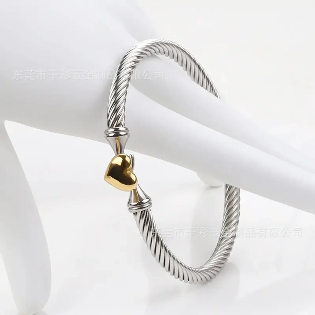 Glamour Goddess Heart Shape Bangle - Diatoms