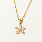 Floral Diamond Necklace - Diatoms