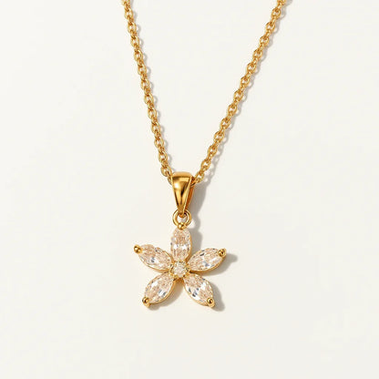 Floral Diamond Necklace - Diatoms