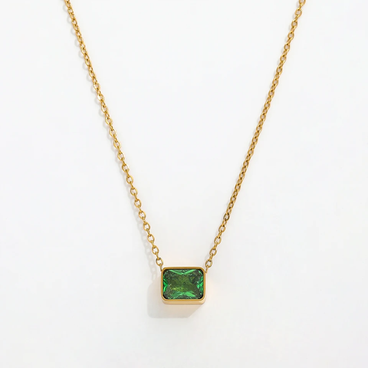 Elegant Green Emerald Necklace