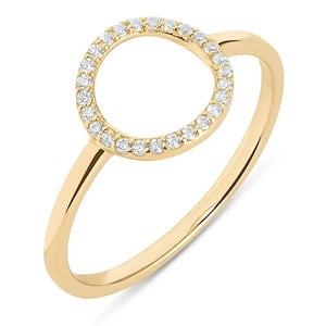 Dazzling Golden Circle Ring