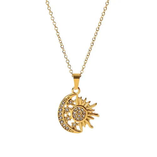 Golden Eclipse Necklace - Diatoms