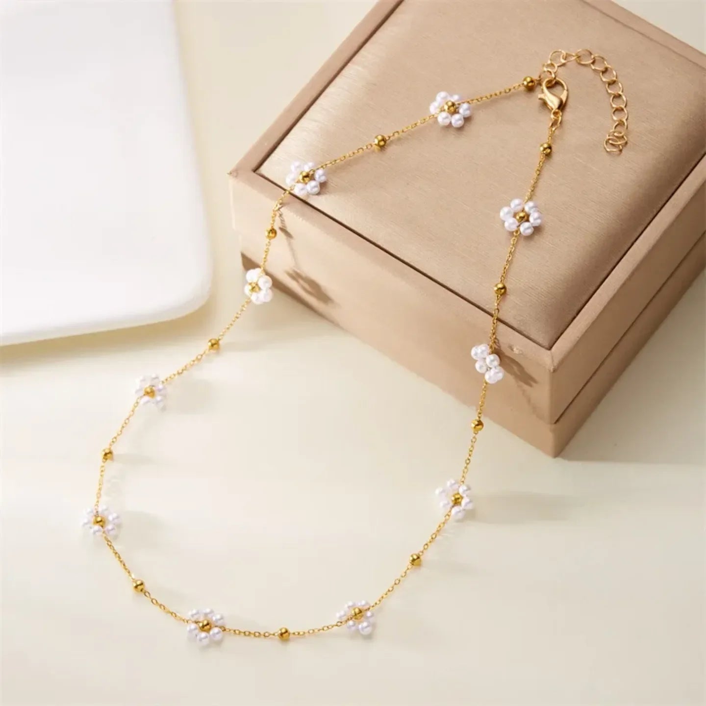 Pearl Blossom Necklace - Diatoms