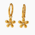 Artistic Flower Hoop Earrings - Diatoms