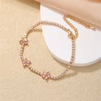 Flower Inlay Zircon Bracelets