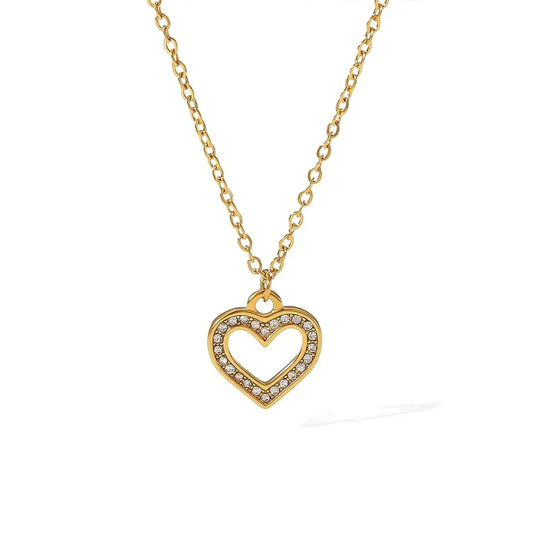 Vintage Diamond Heart Pendant - Diatoms