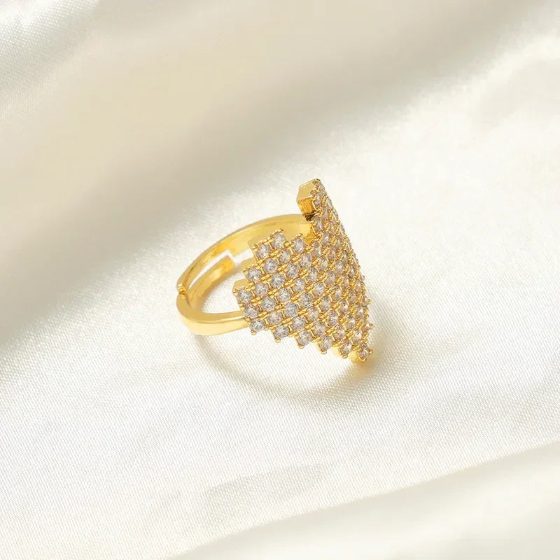 Heart Shape Adjustable Ring - Diatoms