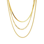 Luxe Tagged Gold Layered Chain Necklace - Diatoms