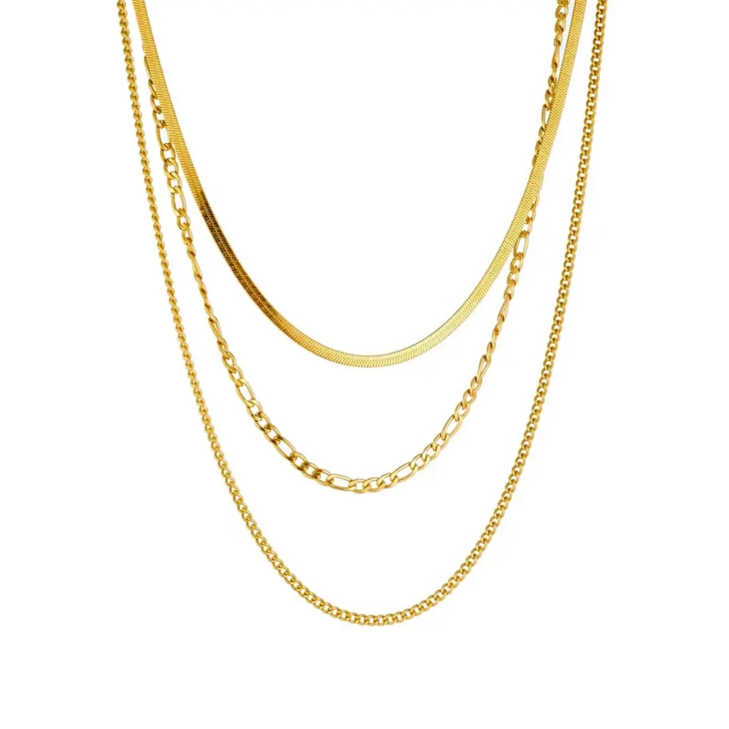 Luxe Tagged Gold Layered Chain Necklace - Diatoms