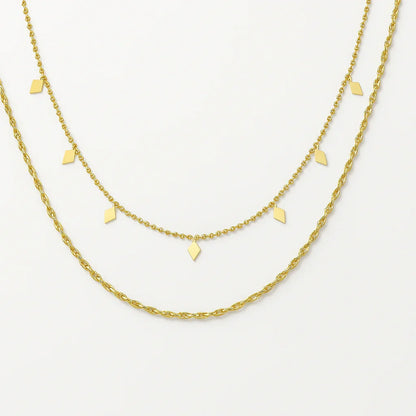 Opulent Aura Gold Chain Necklace - Diatoms