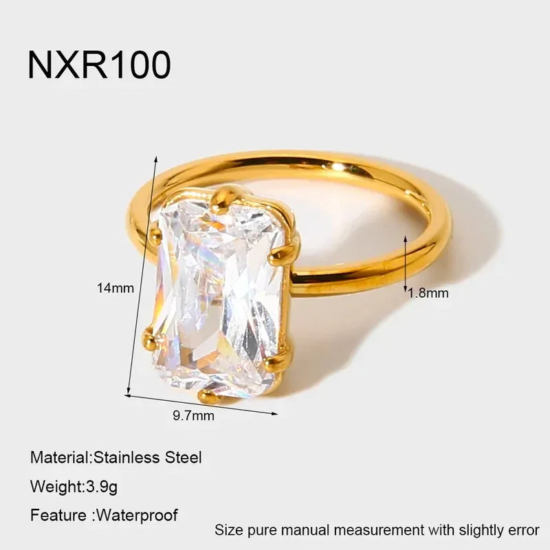 Luminous Rectangular Solitaire
Ring