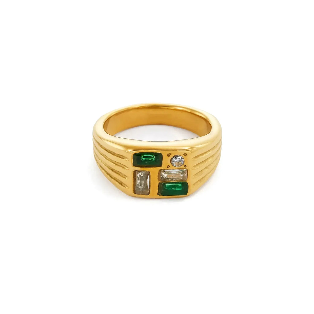 Retro Geometric Dainty Rings - Diatoms