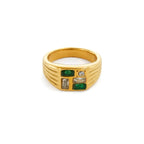 Retro Geometric Dainty Rings - Diatoms