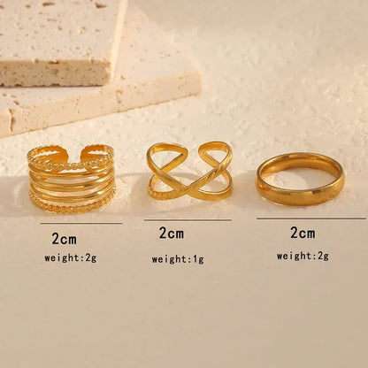 Threefold Grace Rings Set - Diatoms