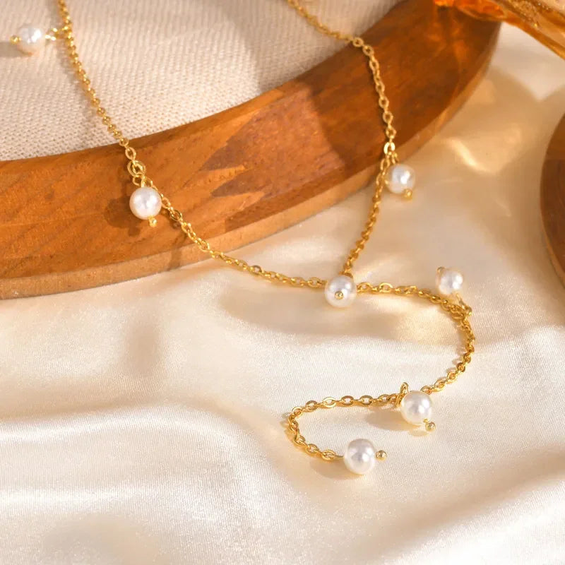 Diatoms Pearl Dew Pendant Necklace - Diatoms