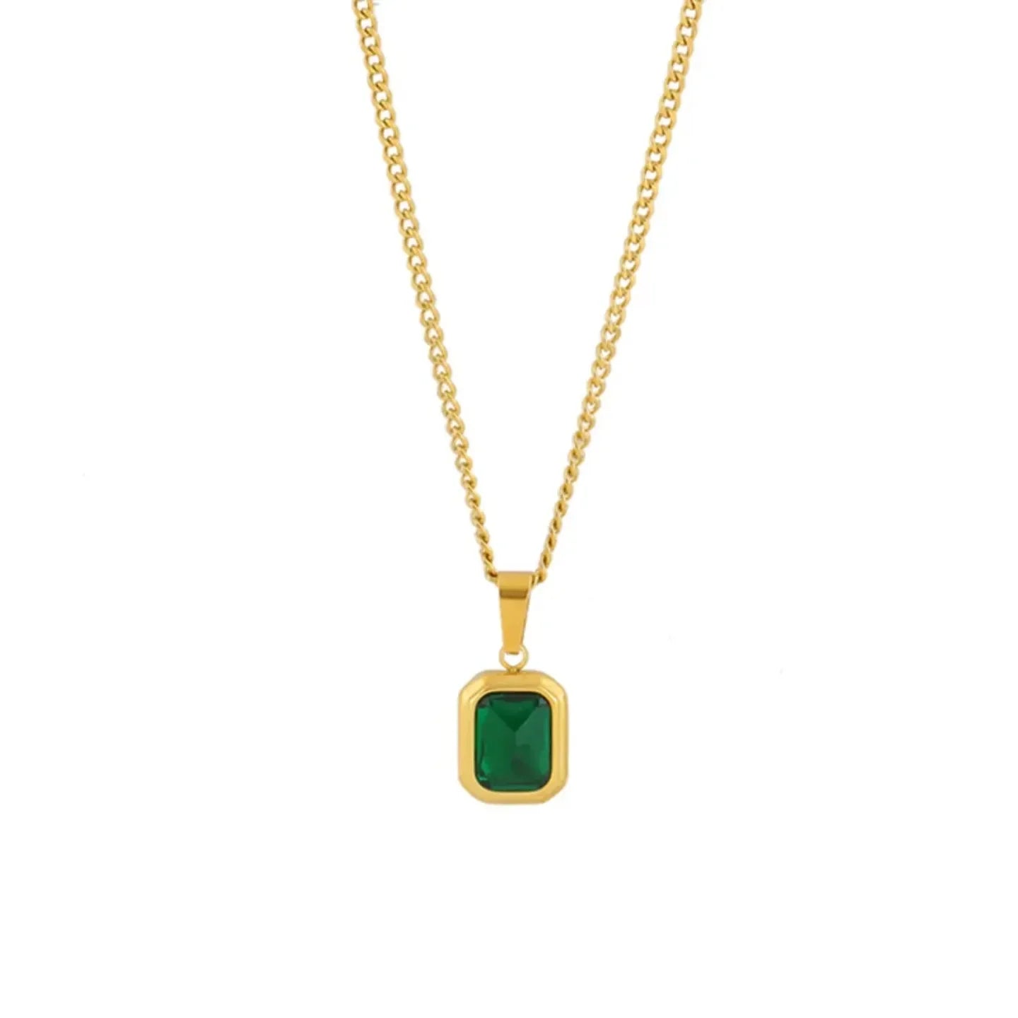 Green Emerald Necklace - Diatoms