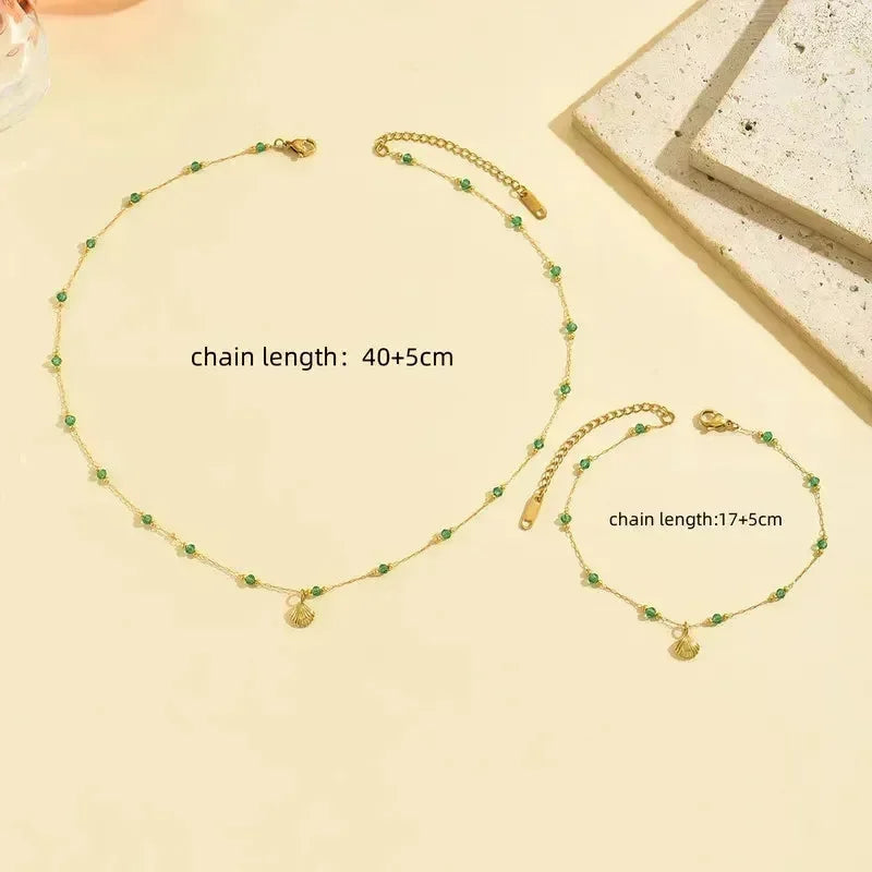 Luxy Shell Necklace & Bracelet - Diatoms