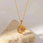 Golden Eclipse Necklace - Diatoms