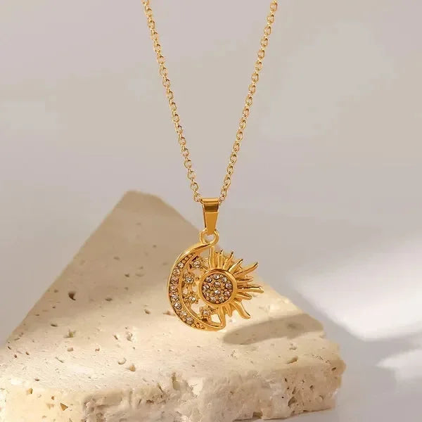 Golden Eclipse Necklace - Diatoms