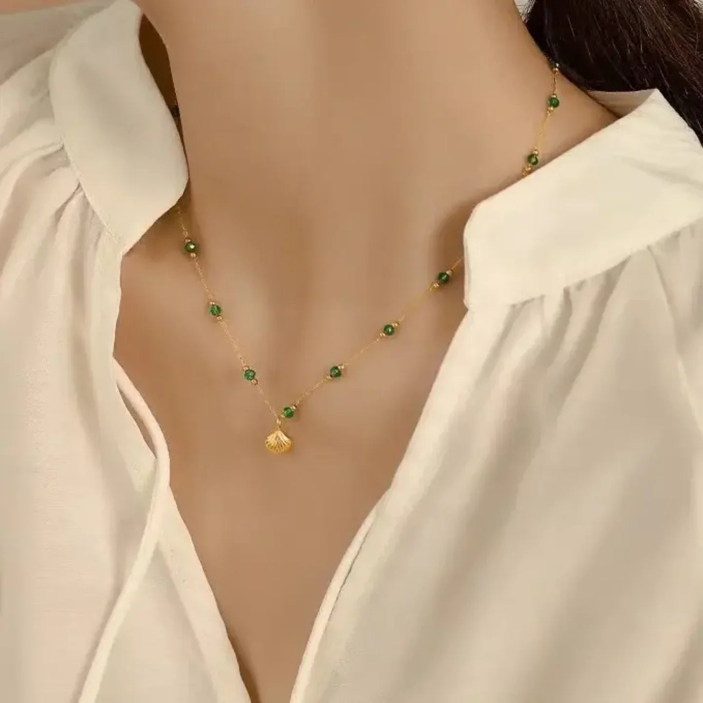 Luxy Shell Necklace & Bracelet