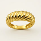 Luxe Twisted Gold Ring - Diatoms