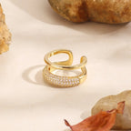 Global Glam Open Rings - Diatoms