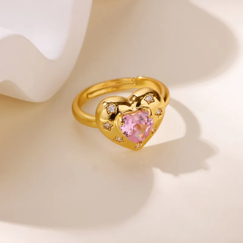 Juliet Pink Heart Ring