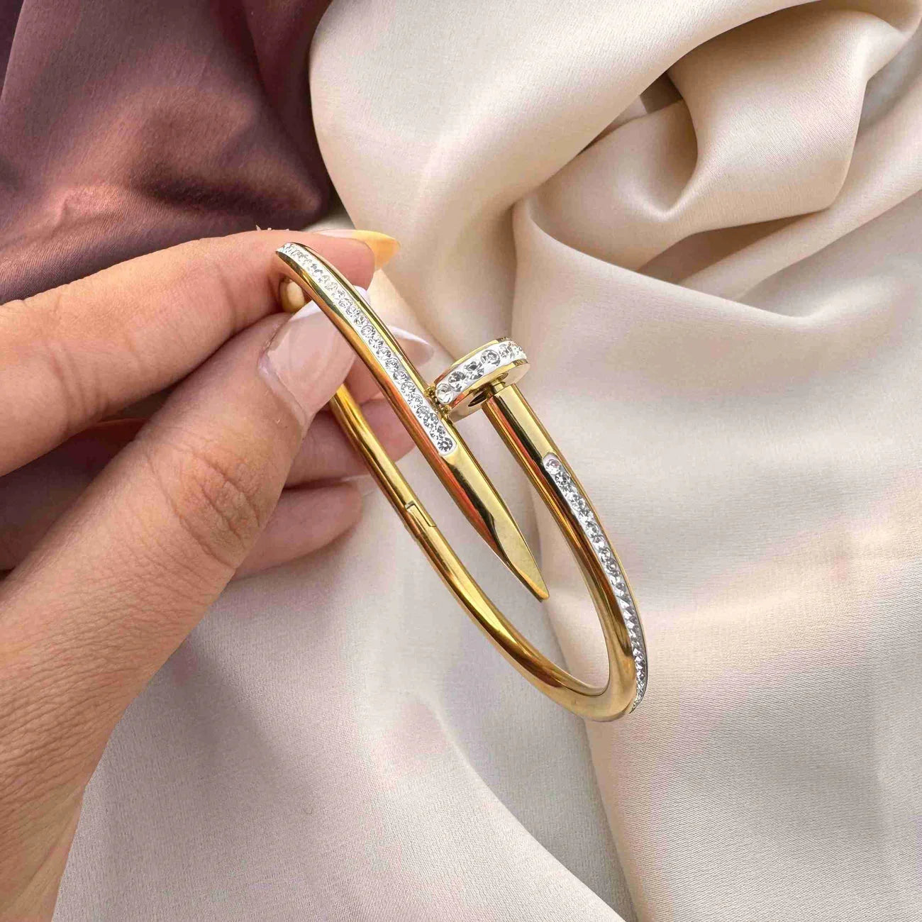 Nail Diamond Bracelet