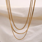 Luxe Tagged Gold Layered Chain Necklace - Diatoms