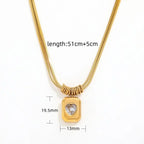 Trendy Crystal Geometric Peach Heart Love Pendant - Diatoms