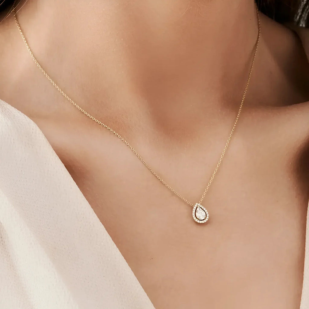 Water Droplets Diamond Necklace