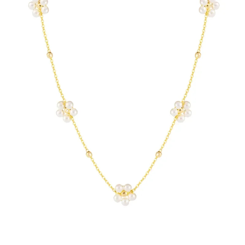 Pearl Blossom Necklace - Diatoms